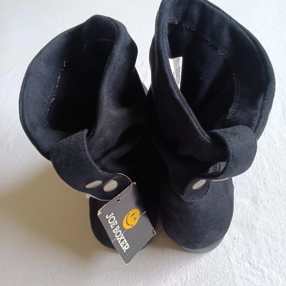 Joe Boxer Sz 11 Black Slouchy Boots W/tags (Not In Perfevt Condition...see Pics) - Picture 5 of 12